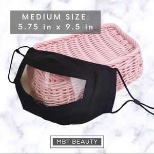 Face Mask: Clear See-Through Anti Fog (BLACK)